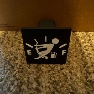 Black Fuel Gauge hitch cover